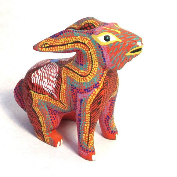 Small Rabbit Alebrije signed by Pepe Santiago - Picture 3 of 9